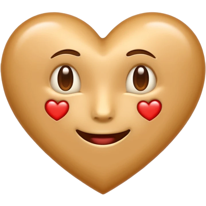 tan color heart emoji emoji