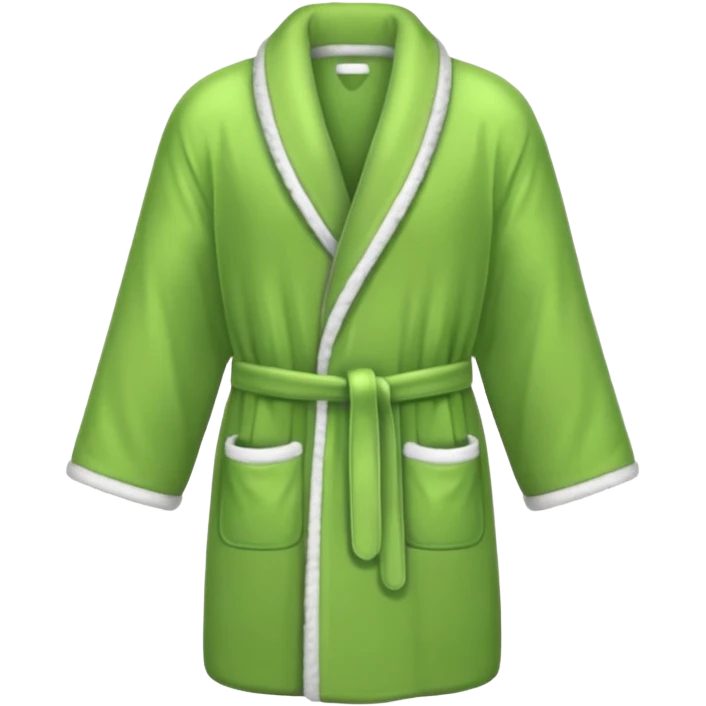 a green bath robe emoji