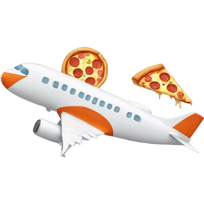 plane with a pizza design emoji