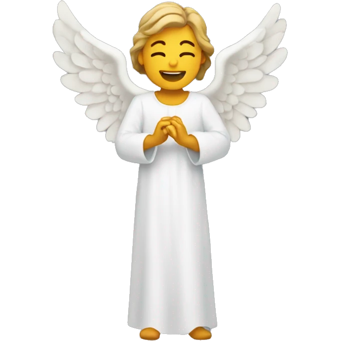 An Angel singing emoji