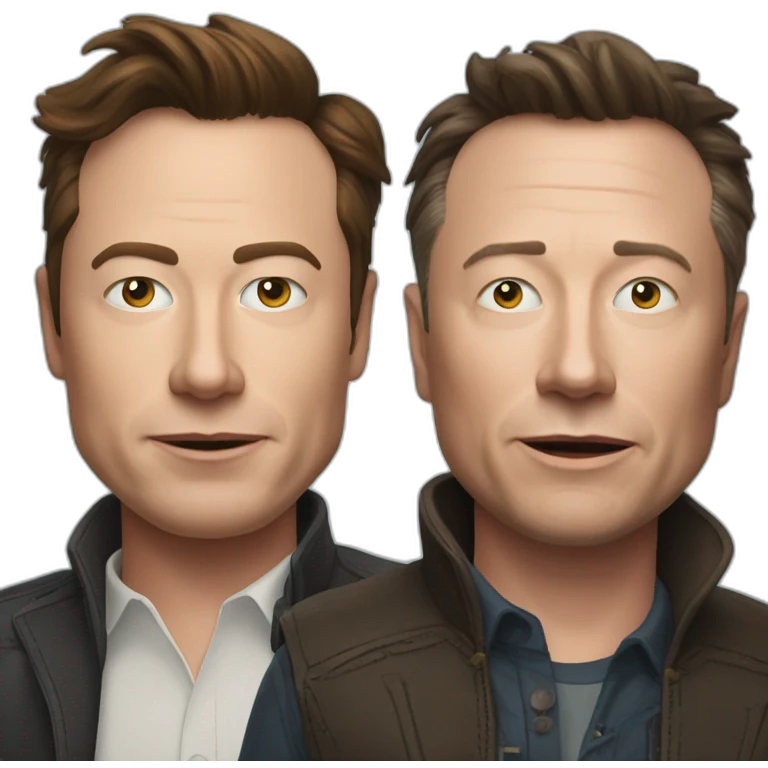 Cross between Elon Musk and Jules Hudson from escape to the country emoji