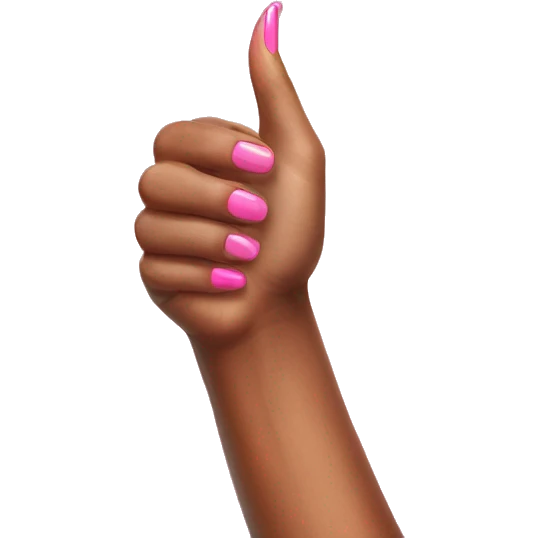 Thumbs up pink nails emoji