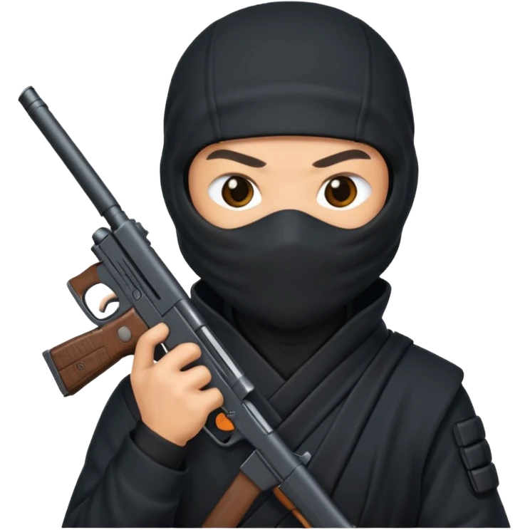 Ninja  with gun  emoji