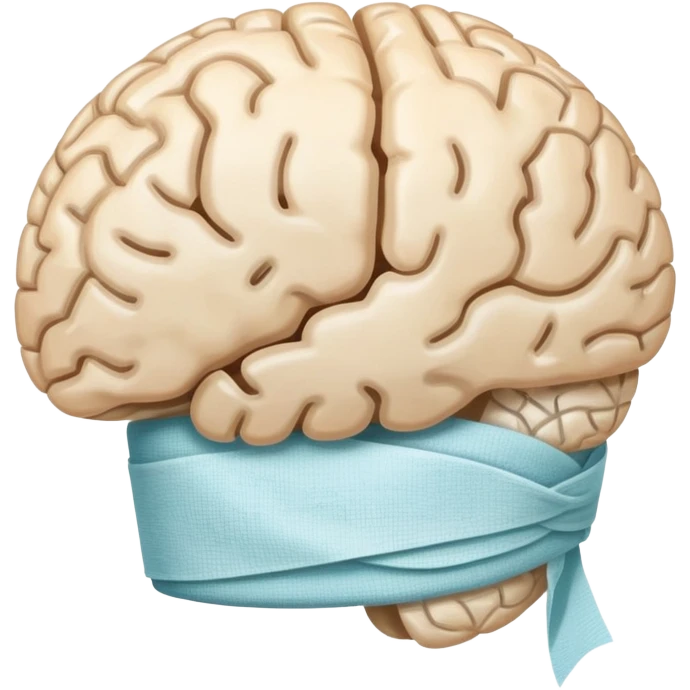 brain wrapped with a bandage emoji