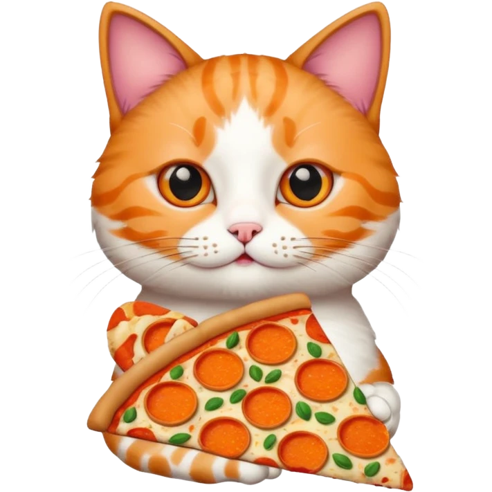 Cat with pizza emoji