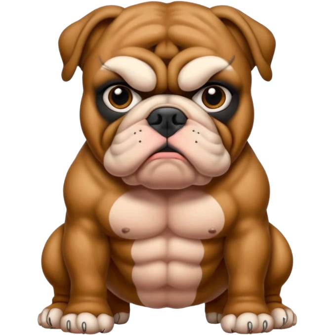 black bulldog Y3 emoji