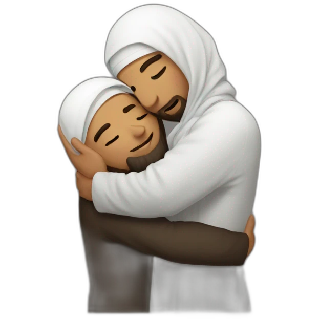 Orthodox et arab hug emoji