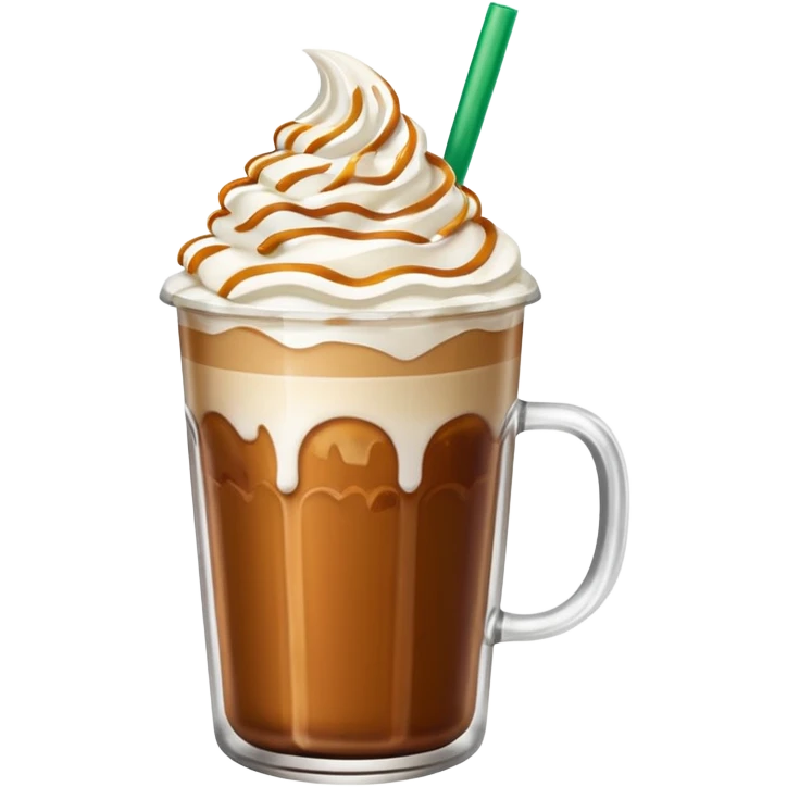 Starbucks iced caramel coffe emoji