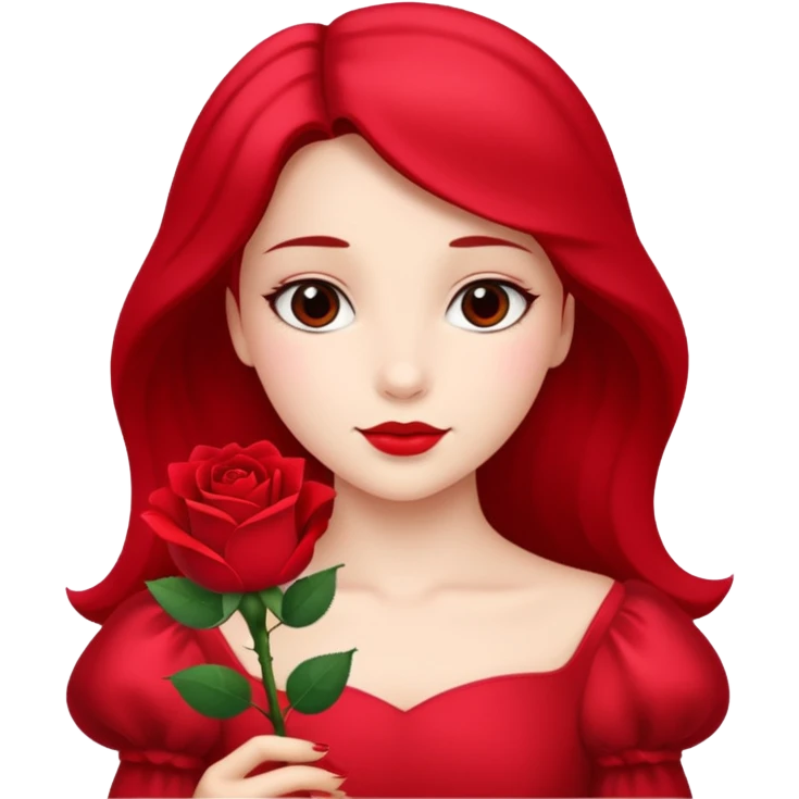 Red rose princess emoji