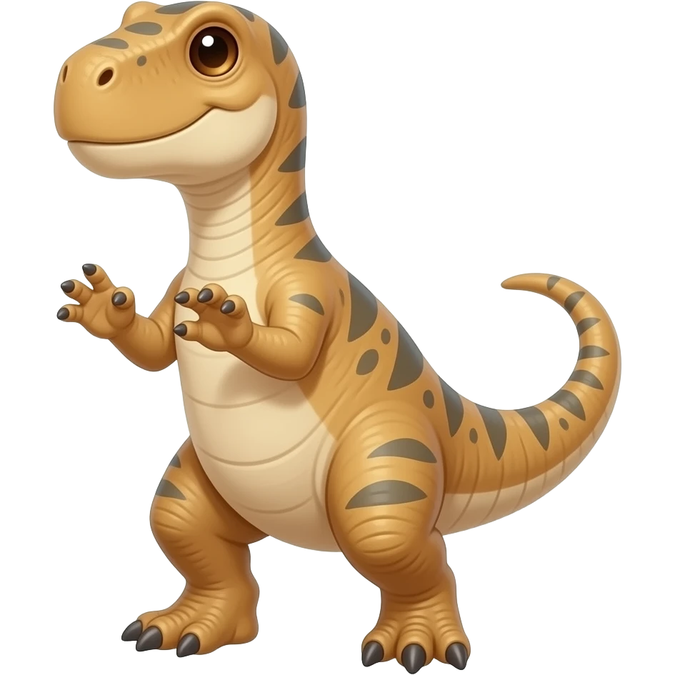 Carnosaure danse with his cute smale hands emoji