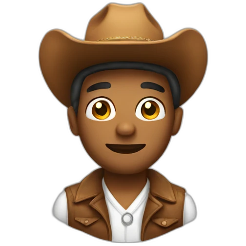 santa wearing cow boy hat emoji