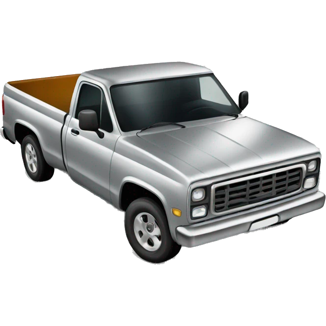 Silver pick up truck emoji