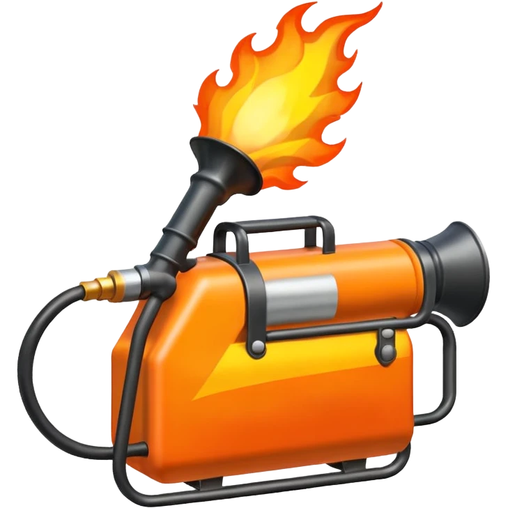 big flame thrower emoji