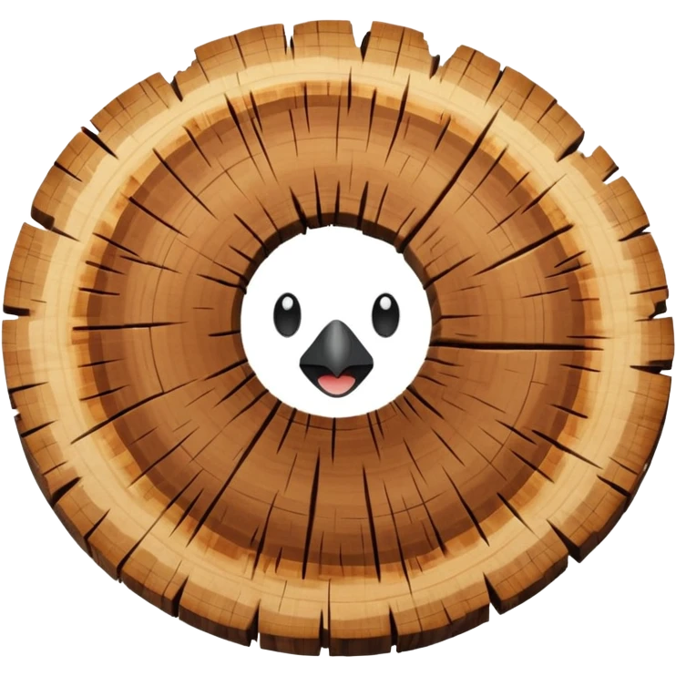 eagle view of tree slice emoji