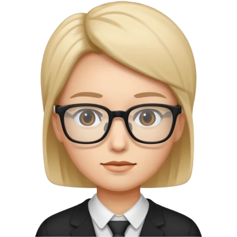 person with square glasses emoji