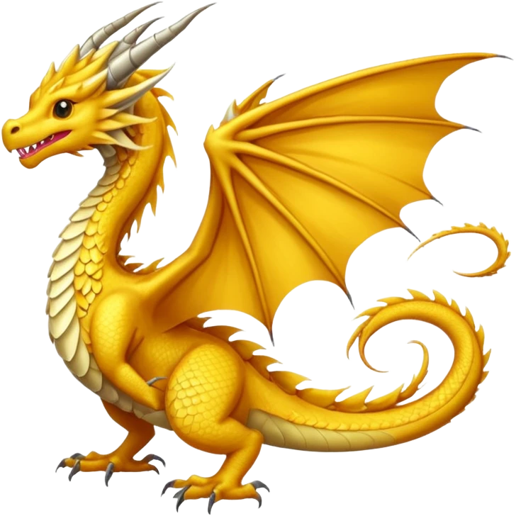 Fourth wing golden feathertail dragon  emoji