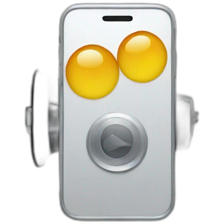 Iphone with audio recording in screen emoji