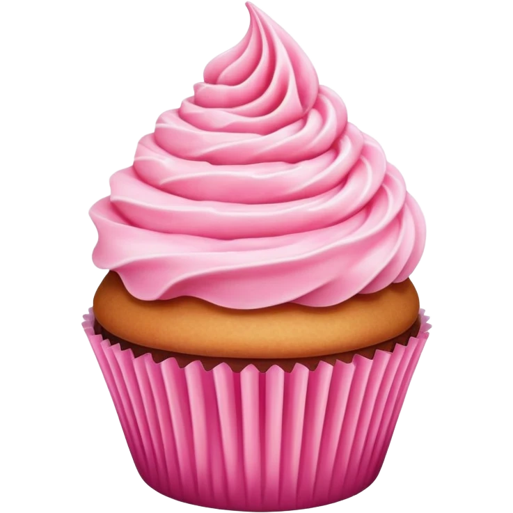 cupcake with pink icing emoji