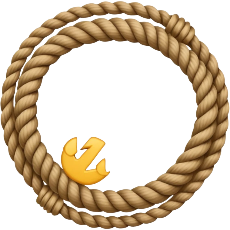 a straight rope cut in the center   emoji