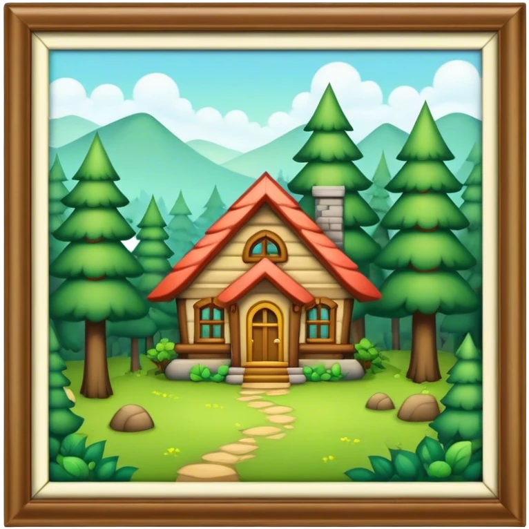 Forest house emoji