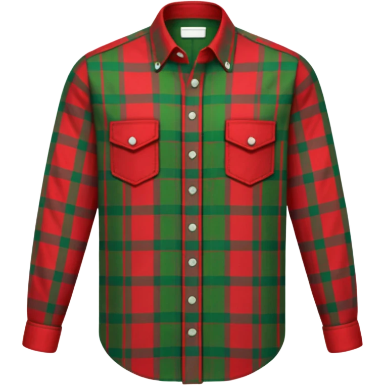 buttoned tartan shirt emoji