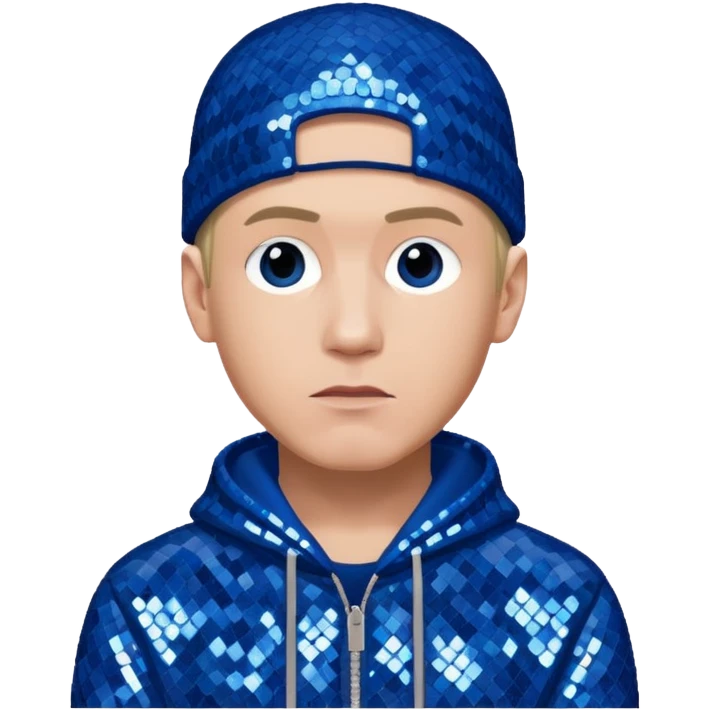 Eminem with blue sequin outfit emoji
