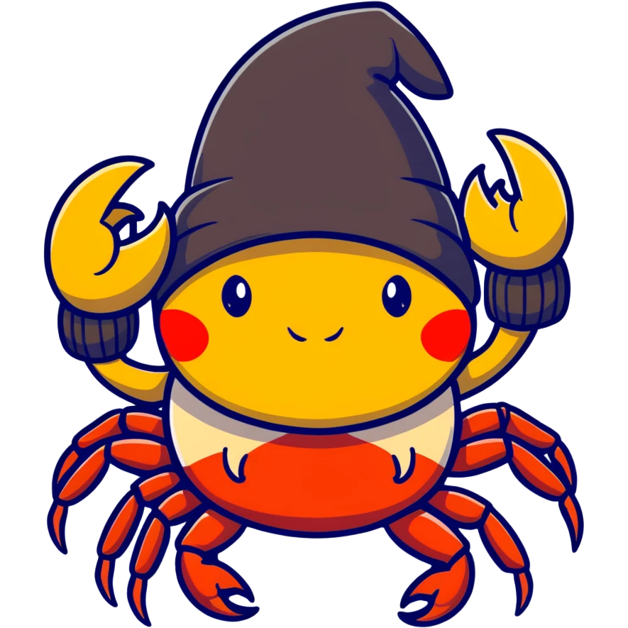 Crab with I love harry Potter hoodie  emoji