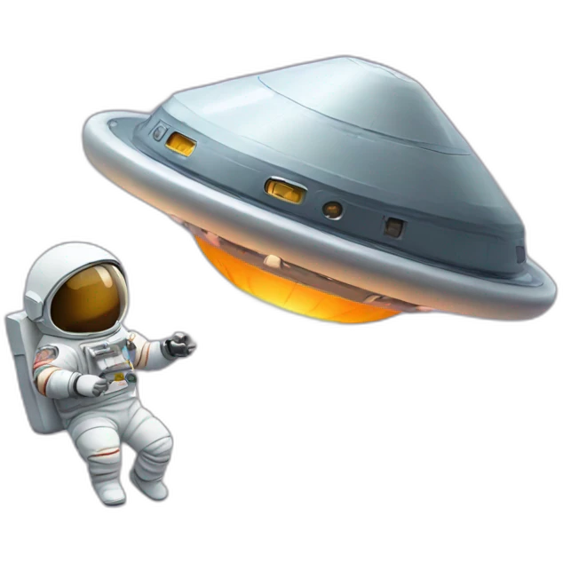 ufo shooting an astronaut emoji