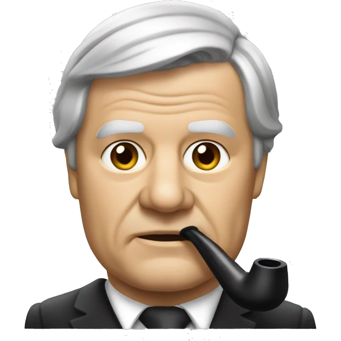 Helmut Schmidt with pipe emoji