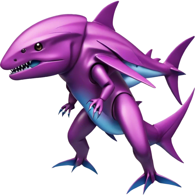Futuristic Cool Cute Edgy Shiny Legendary Digimon-Genesect-Sharpedo-Palkia-hybrid full body emoji