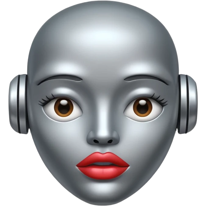 Robot with lips emoji