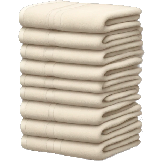 Stacked beige towels emoji
