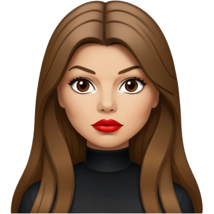 Fergie from Black Eyed Peas with long hair emoji