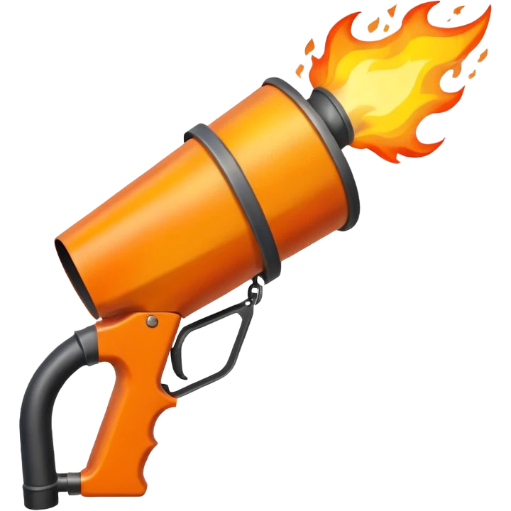 big flame thrower emoji