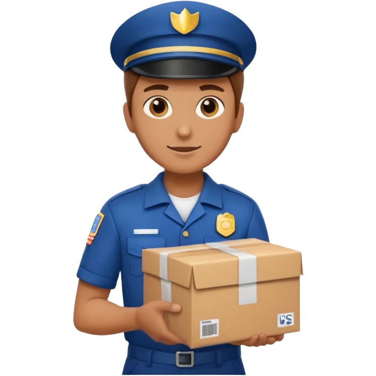Package Delivey person in usa emoji