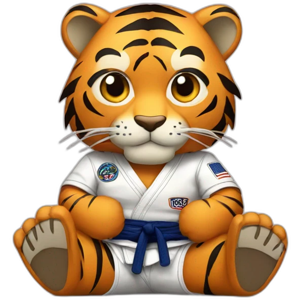 BJJ seated guard  Tiger  emoji
