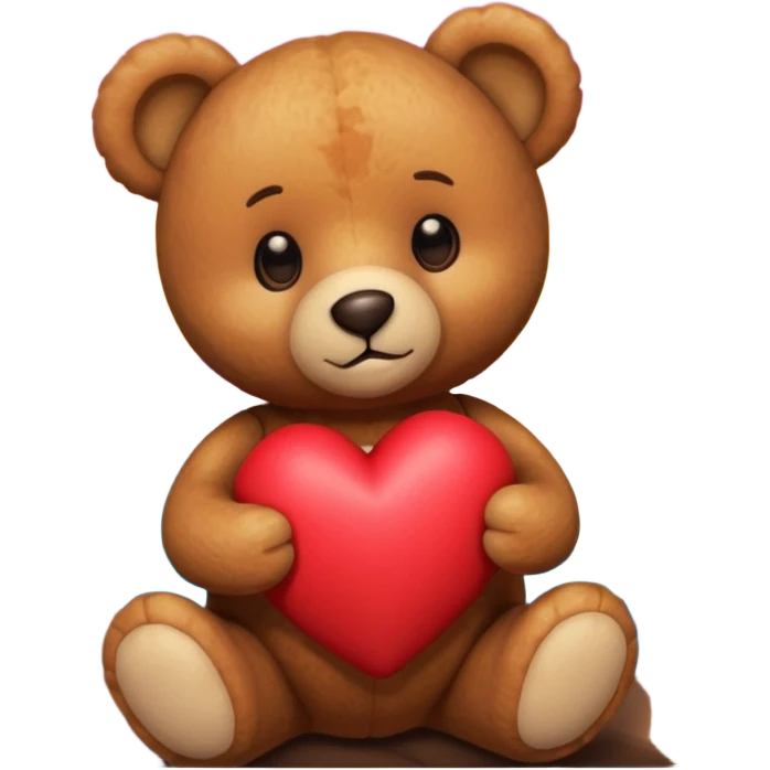 Teddy bear and sunset emoji