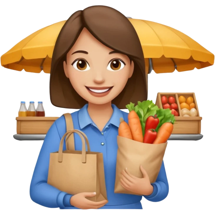Street Food Shopper woman  emoji