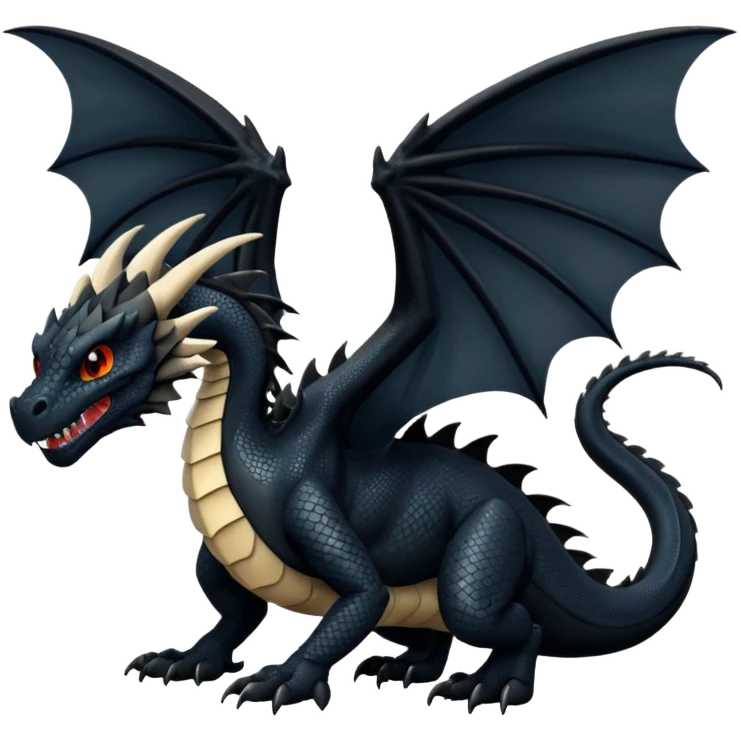 Dragon negro emoji