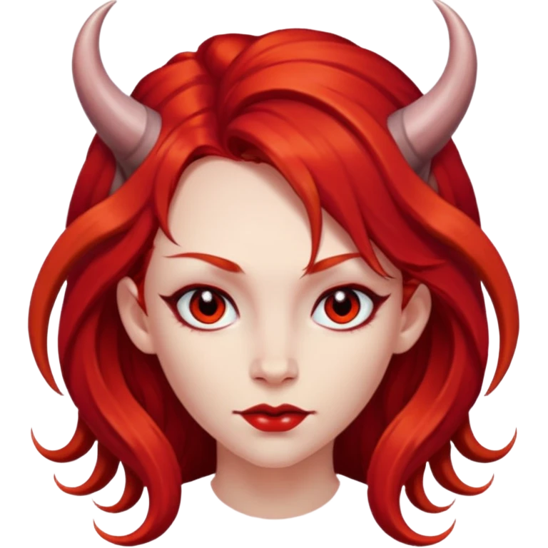 long hair devil girl emoji