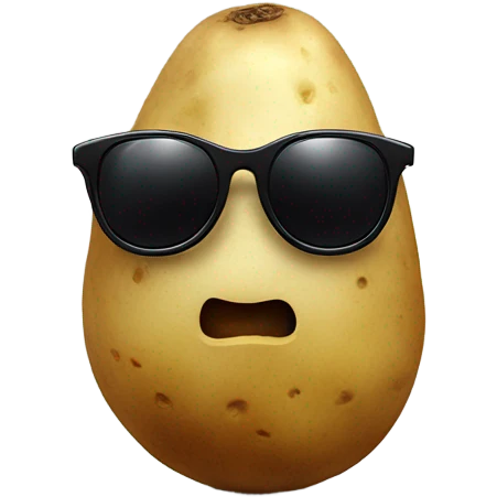 potato with sunglasses emoji