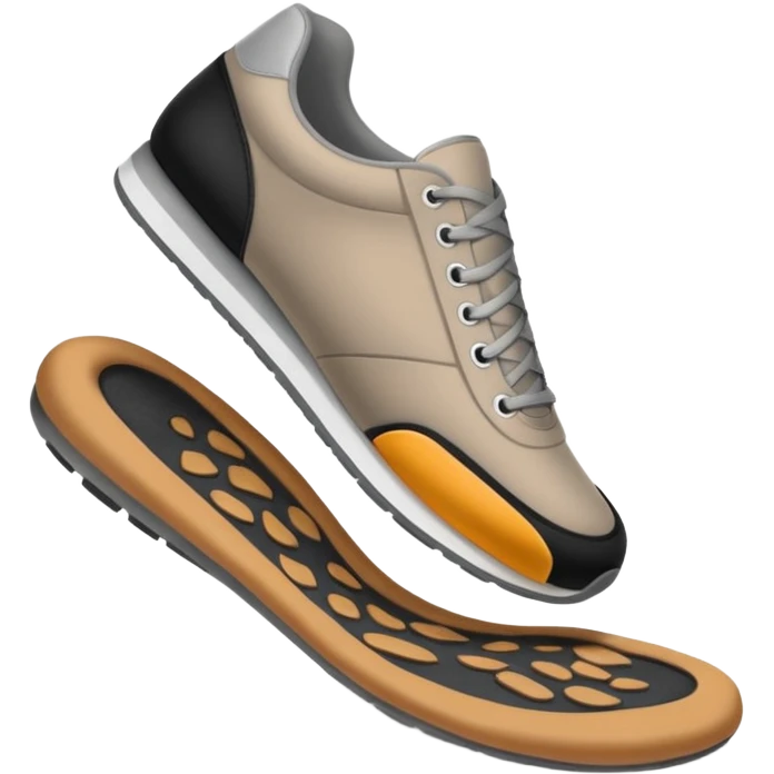  a human foot wearing a sneaker, fully visible, stepping firmly on the ground, leaving a clear shoe print under the sole. Rounded, glossy, smooth, soft shadows, white background.



 emoji