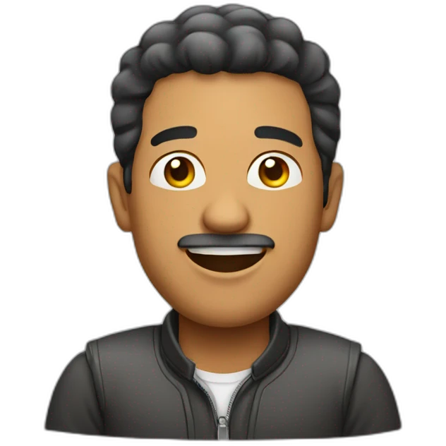 latin american man celebrating emoji
