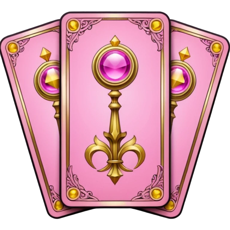Tarot cards pink emoji