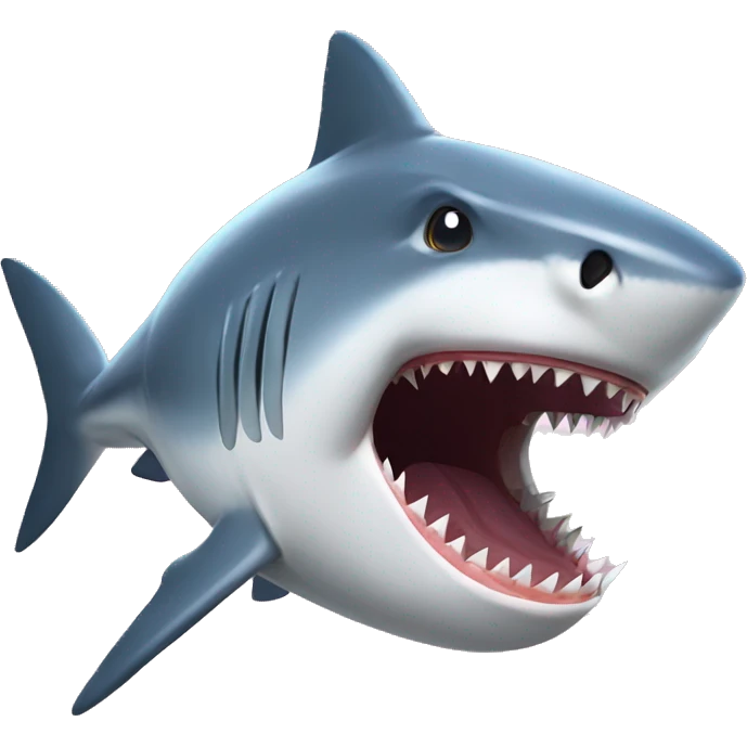 a shark eating a fish emoji