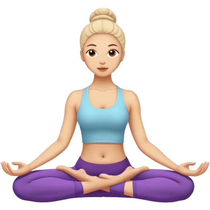 Female doing yoga pose emoji