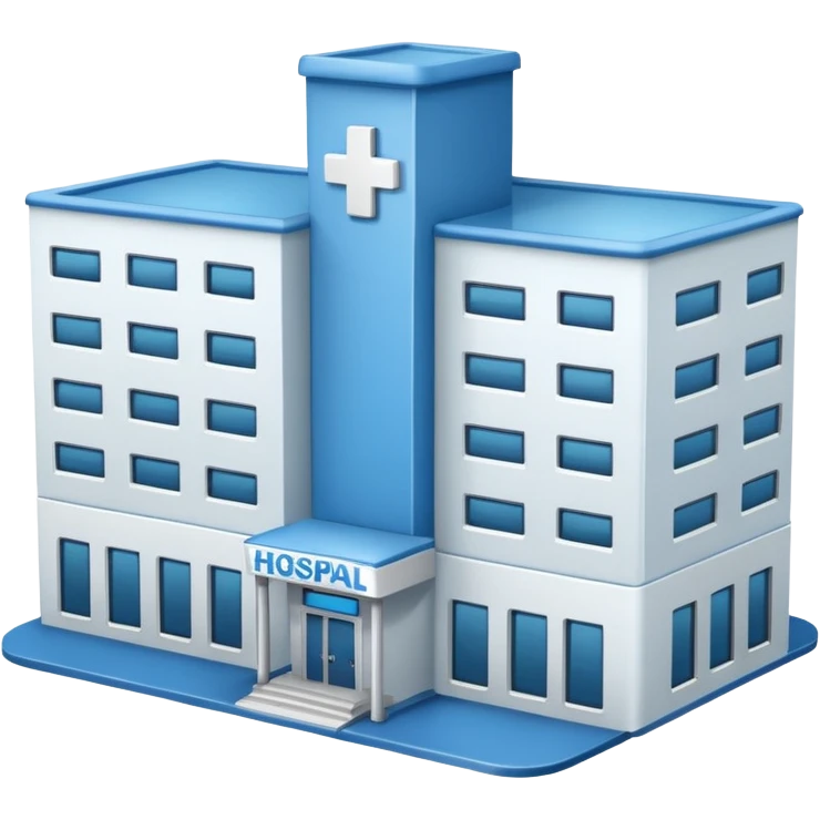 blue hospital emoji