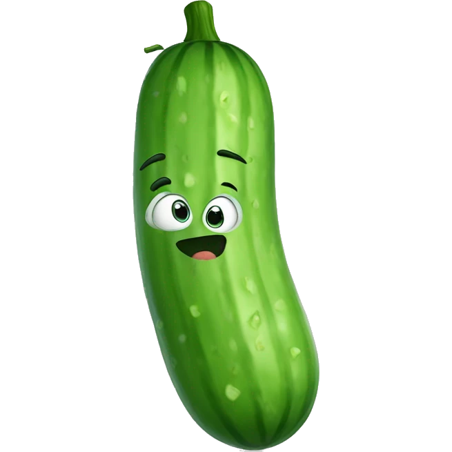 Cucumber holding a cucumber emoji