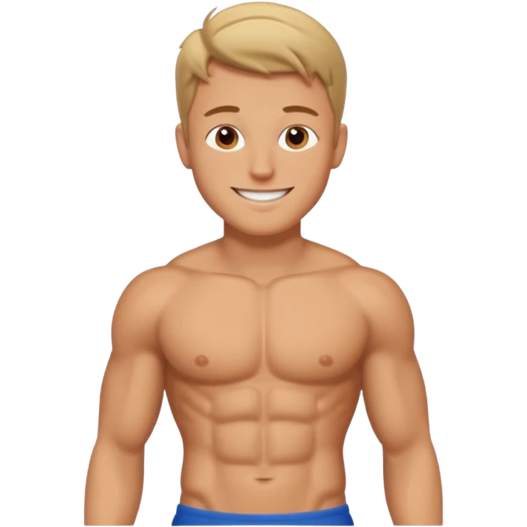 White guy 6 pack abs emoji