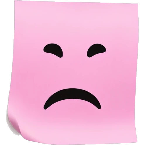 pink paper note emoji